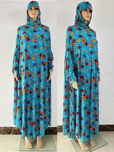 Vêtements ethniques 6xl Ramadan Hijabs musulmans habiller les femmes du vêtement de prière dubai Abaya arabe Jibab Islam Flowers Djellaba Femmel Khimar adorable robe T240510