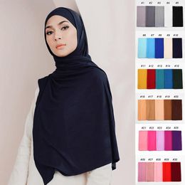 Roupas étnicas 80 180 Hijab Jersey Atacado 10 Pc Lenços Longos Headband Turbante Xaile Lenço Islâmico Cabeça Wraps Moda Muçulmana Islam