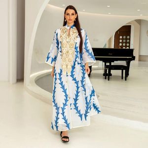Etnische kleding AB235 Midden-Oosterse jurk Moslimvrouwen Abaya op bloemenpatchwork Geborduurd gewaad Turks