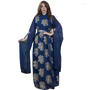 Vêtements ethniques Abaya Robe Pour Femmes Hiver Moyen-Orient Arabe Oman Dubaï Musulman Marocain Caftan Vêtements De Fête Eid Ramadan Maxi Robes