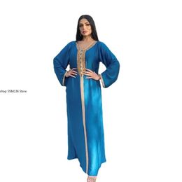 Vêtements ethniques Abaya Dubaï Kaftan Femmes musulmanes Robe Marocaine Caftan Robes de soirée Turquie Islam 2021 Eid Mubarak Djellaba Femme277R