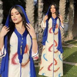 Ropa étnica Abaya Dubai Moda musulmana Hijab Vestido Caftan Marocain Noche Islámica Turquía Abayas para mujeres Djelaba Femme Musulmane