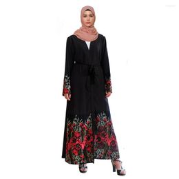 Etnische kleding Abaya Dubai Turkije Moslim mode hijab -jurk Kaftan Islam Maxi -jurken voor vrouwen Vestido Robe Musulman de Mode F2905