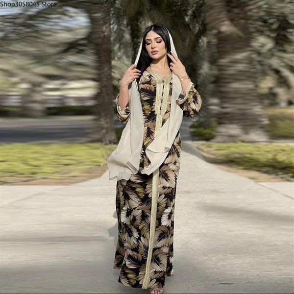 Vêtements ethniques Abaya Dubaï Turquie Musulman Mode Hijab Robe Longue Islam Robes Africaines Pour Femmes Robe Musulman Djellaba Femme Ka213l