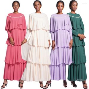 Vêtements ethniques Abaya Élégant Musulman Dames Multi Couche Robe Robe Caftan Dubaï Islamique Arabe Maxi Mode Femmes En Mousseline De Soie Longue Ramadan Eid