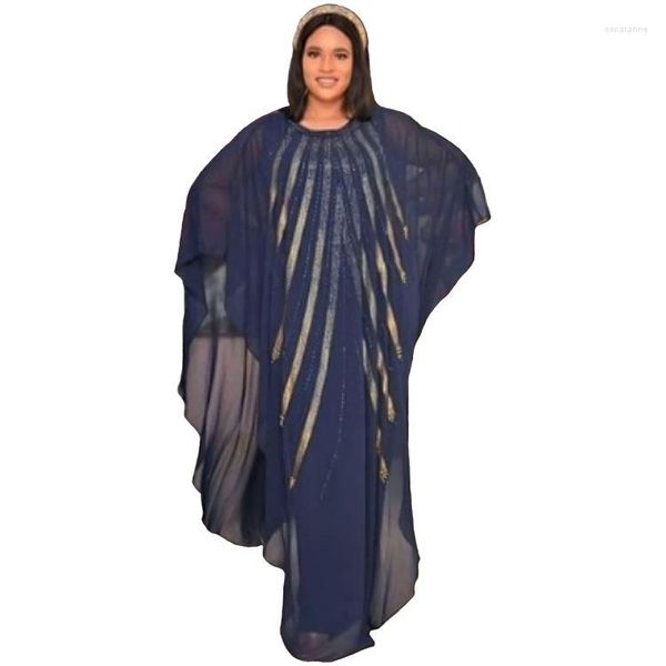 Ropa étnica Abaya para mujeres Dubai suelta gasa vestido estampado escaldado vestido largo musulmán Caftan Marocain Turquía Mujer