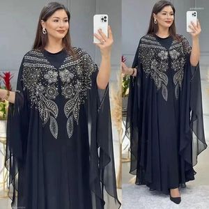 Vêtements ethniques Abaya pour femmes Dubaï Luxe Robe Femme Musulman 2023 Mousseline Boubou Robes de mode musulmane Caftan Marocain Djellaba