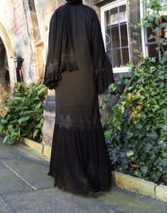 Etnische kleding Abaya Kimono Kaftan Maleisië Geplooide moslim vest hijab -jurk Abayas voor vrouwen Turkse islamitische Caftan Dubai Djellabaethni