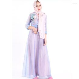 Etnische kleding Abaya Muslimapplique Kleine verse grote grote jurk tweedelig islamitische vrouwen Arabische Griekenland Marokko Ramadan dubbele lange rok