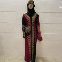 Vêtements ethniques Abaya musulman Dubaï Turquie Islam Kaftans Long Hijab Robe Jalabiya pour femmes robe Musulman Femme Caftan Marocain Vestidos