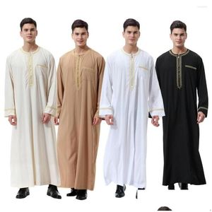 Vêtements ethniques Abaya Hommes musulmans robes Islam Dress