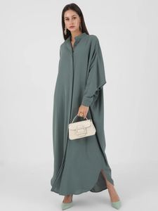 Vêtements ethniques Abaya Musulman Femme Robe Robe De Mode Dames À Manches Longues Islamique Dubaï Cardigan Plaine Causal Élégant Femmes Vêtements 231208