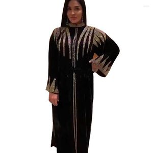 Vêtements ethniques Abaya femmes lâche musulman à manches longues robe coréenne velours industrie lourde robe de forage Islam robes africaines femme