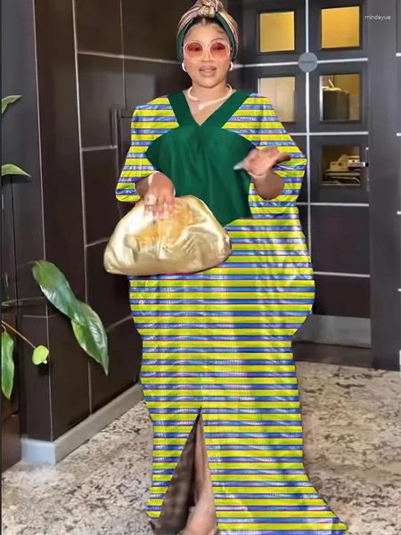 Ropa étnica Abayas para mujeres Dubai 2024 África Moda musulmana Vestido de talla grande Caftan Vestidos de fiesta de boda Boubou Robe Ropa africana