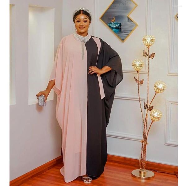 Vêtements ethniques Abayas pour femmes Dubaï Luxe Mousseline de soie Boubou Robe de mode musulmane Caftan Marocain Robes de soirée de mariage Robe Djellaba Femme