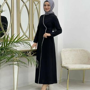 Etnische kleding Abayas voor vrouwen Eid Mubarak Modeste jurk zwarte islamitische dames lange moslim khimar abaya wrap jilbab gewaad