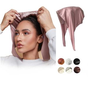 Vêtements ethniques Réglable Satin Musulman Sous Écharpe Doublée Modal Intérieur Undercaps Protéger Cheveux Double Couches Hijab Cap Pour FemmesEthn297o