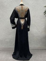 Ropa étnica África vestido vestidos africanos para mujeres Dashiki malla de lujo diamante Abaya Dubai musulmán Ramadán Kaftan Kimono Islam