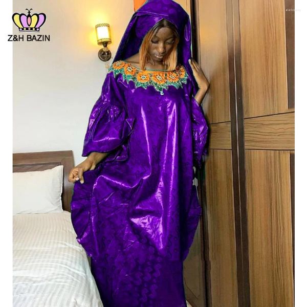 Ropa étnica African Bazin Rich Vestidos largos para mujeres Nigeria Tradicional Fiesta de boda Cuenca Riche Robe Femme Ceremonia original