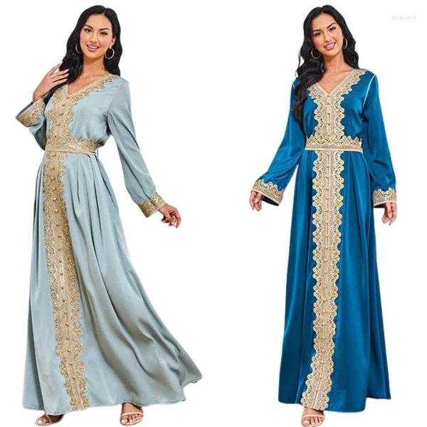 Vêtements ethniques Vêtements africains Abaya Dubai Party Robes de soirée de luxe Femmes musulmanes Robe Turquie Robe Arabe Islamique Femme Kaftan Marocain