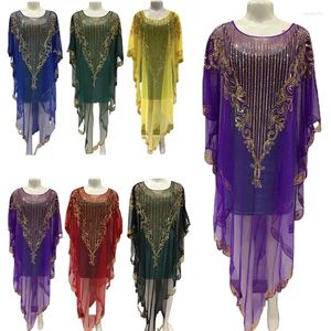 Vêtements ethniques Africain Dashiki Dubaï Femmes Musulmanes Diamant Lâche Dentelle Maxi Robe Été Abaya Kaftan Maroc Boubou Robe de Soirée Jalabiya