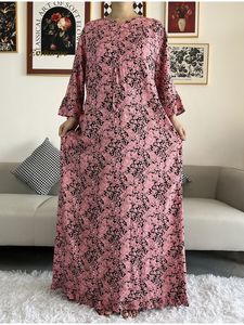 Vêtements ethniques Africain Dashiki Manches Longues Lâche Coton Taille Femmes Élégantes Abaya Robe Longue D'été Maxi Casual Lâche Robes Vestidos 230417