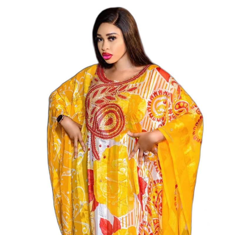 Dashiki Maxi Dress with Diamonds and Beads for Women - Loose Fit Abaya, Dubai Kaftan, Moroccan Gown,  Traditional  Robe - ethnic dress with dupatta