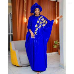 Ropa étnica vestido africano para mujer Bazin Riche bordado diseño largo tamaño libre grande