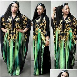 Vêtements ethniques Robes africaines pour femmes Afrique Vêtements Costume Robe Imprimer Dashiki Dames Ankara Plus Taille Nigeria Femme Drop Deli Dhtqo