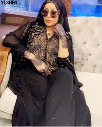 Etnische kleding Afrikaanse jurken voor vrouwen dashiki kleding diamant kralen abaya dubai robe grand boubou Africain moslimjurk cape cape