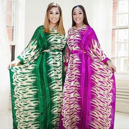 Etnische kleding Afrikaanse jurken voor vrouwen Bazin Riche mode print Abaya moslim jurk Dashiki Boubou gewaad Africaine femme vestidos