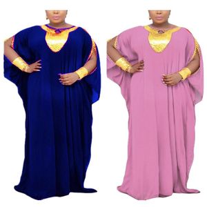 Etnische kleding Afrikaanse jurken voor vrouwen dashiki lange maxi jurk pailletten plus size abaya dames traditionele sprookje dreess