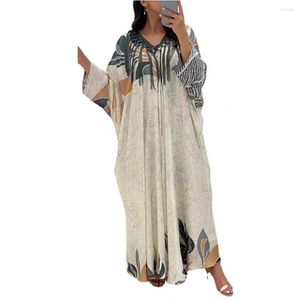 Ropa étnica vestidos africanos para mujeres Dashiki Maxi vestido moda musulmana Abaya Batwing manga señoras tradicional África Hada