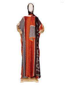 Etnische kleding Afrikaanse jurken voor vrouwen Designer Drukte traditionele moslim zijden kaftan plus size malayisa strandjas Abaya