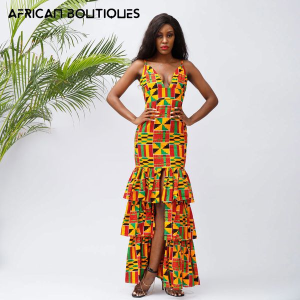 Ethnische Kleidung, afrikanische Kleider für Frauen, Kente, Ankara, Hochzeit, Baumwolle, Wachs, traditionell, 230510