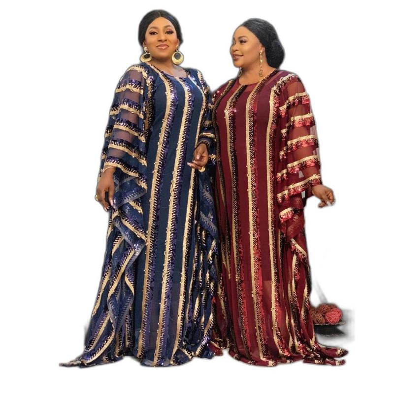 Sequined  Boubou Dashiki Dress for Women - Traditional Loose Fit plus size ethnic wear for Dubai Abaya, Evening Party Gown, and Kaftan