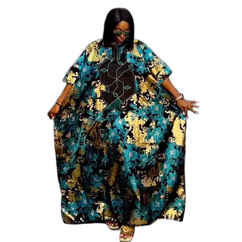 Ethnic Clothing African Dresses For Women Fashion Print Muslim Abaya Dubai Loose Long Maxi Dress Robe Ladies Traditional Boubou