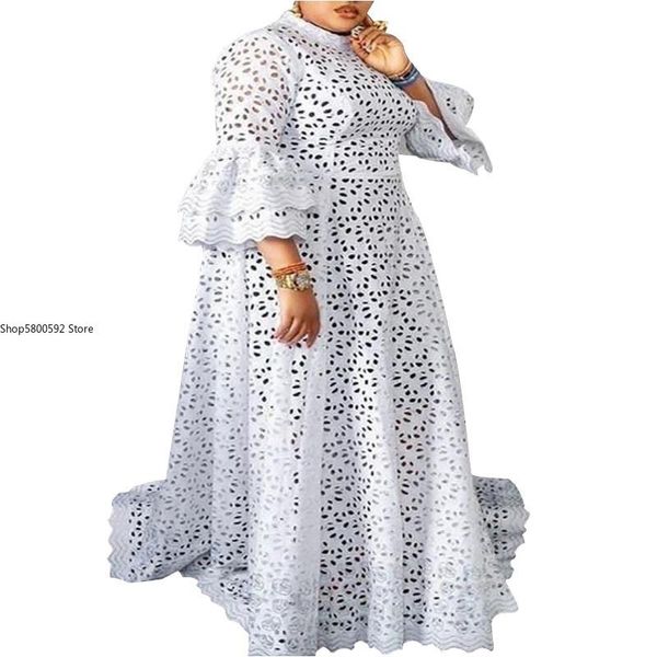 Vêtements ethniques robes élégantes africaines pour femmes évider 2022 mode musulmane Abayas Robe caftan longue Maxi Robe une pièce
