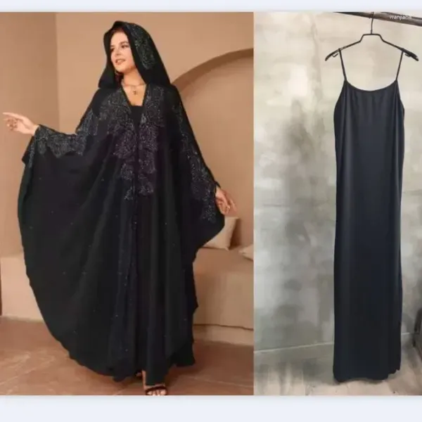 Vêtements ethniques Robes de soirée africaines pour femmes élégantes Abaya Dubaï Kaftan Musulman Hijab Robe Cardigan Kimono Robe Islam Femme