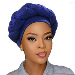 Ropa étnica Headtie Africano Moda Turbante Gele Nigeriano Tradicional Headwrap