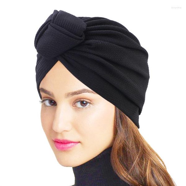 Etniska kläder Afrikansk muslimsk turban huva Hijabs Keps Blommatryck Knot Twist Inre Hijab Kepsar Huvudomslag Kvinnor Huvudsjal Indien Arab Damer