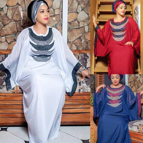 Vêtements ethniques African Party Dress Femme Élégante Luxury Abaya Dubai Turquie Musulman Riche Sequin Mariffon 2024 Vobure Arabe Robe Femme Kaftan