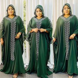 Etnische Kleding Afrikaanse Traditionele Jurken voor Vrouwen Chiffon Ankara Kaftan Gewaad Dames Moslim Dubai Abaya Kralen Bruiloft Avond Boubou 230613