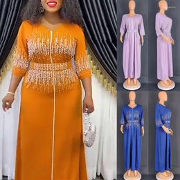 Vêtements ethniques Robes de mariée africaines pour femmes Plus Taille Turquie Diamants Perlé Soirée Longue Maxi Robe Marocaine Afrique Musulmane
