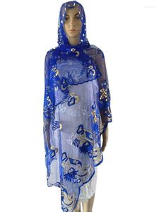Etnische kleding Afrikaanse vrouwen hijab zachte netto sjaal Dubai mode hoofddoeken borduurwerk moslim voor sjaals islamitische tulband