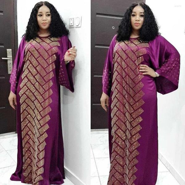 Abbigliamento etnico Donne africane Maxi abito Dashiki Diamanti Perle Abaya Dubai Caftano Marocchino Jilbab Eid Mubarak Bangladesh Caftano Ramadan