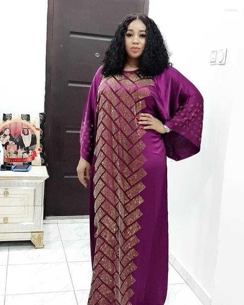 Ropa étnica de las mujeres africanas Afrikanische Kleider Afrika Kleidung Muslimischen Lange Kleid Loose Diamonds Otoño Ropa de manga larga