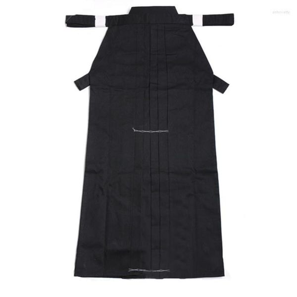 Vêtements ethniques Aikido Gi Uniforme Coton Hapkido Pantalon Kendo Hakama Noir Samouraï Japonais Traditionnel Hommes Femmes Enfants Keikogi Adulte