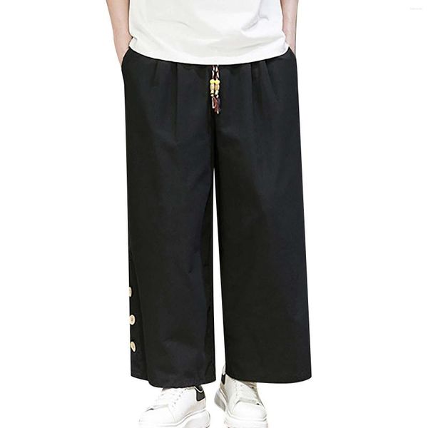 Vêtements ethniques American Retro Hip Hop Large Pockets Design Sense Wide Leg Work Punch Pants Fashion Wind Taille 13
