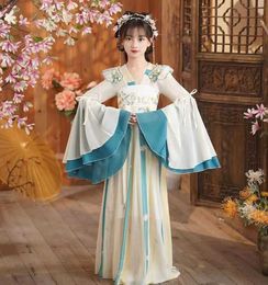 Vêtements ethniques Ancient Halloween Costumes Hanfu pour enfants Girls Princesse chinoise Robe traditionnelle Enfants Elegant Tang Dynasty Dance Wear